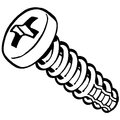 Midwest Fastener Sheet Metal Screw, 5/16"-18 x 3/4 in, Zinc Plated Steel Pan Head Phillips Drive, 10 PK 931682